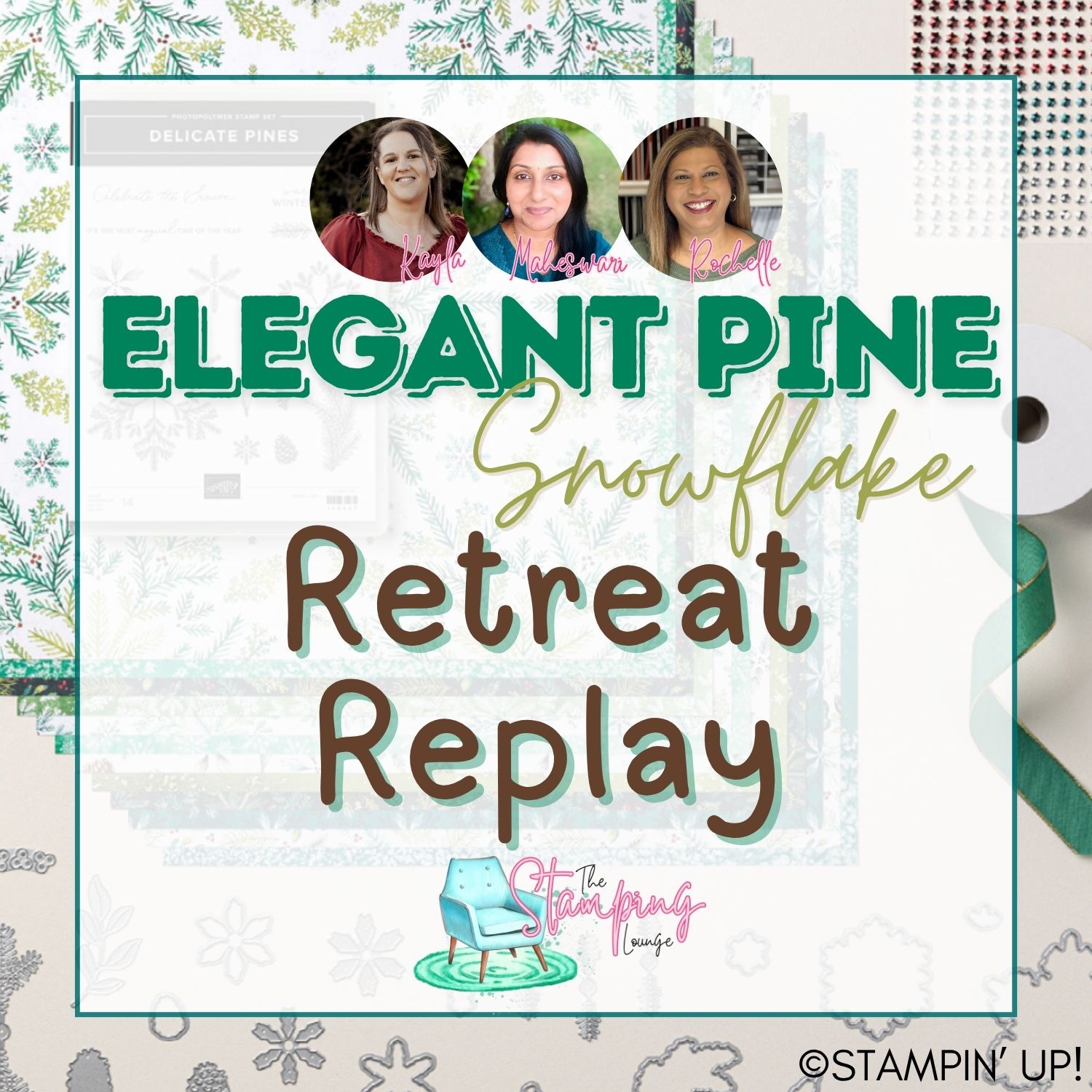 Elegant Pine Snowflake Virtual Retreat